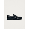 Aven Black Leather Loafers